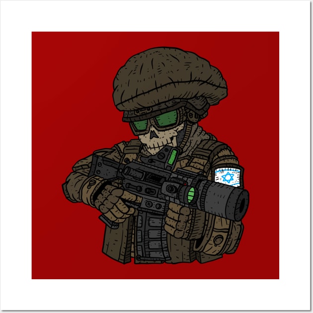 israel defense forces, badass idf soldier. Wall Art by JJadx